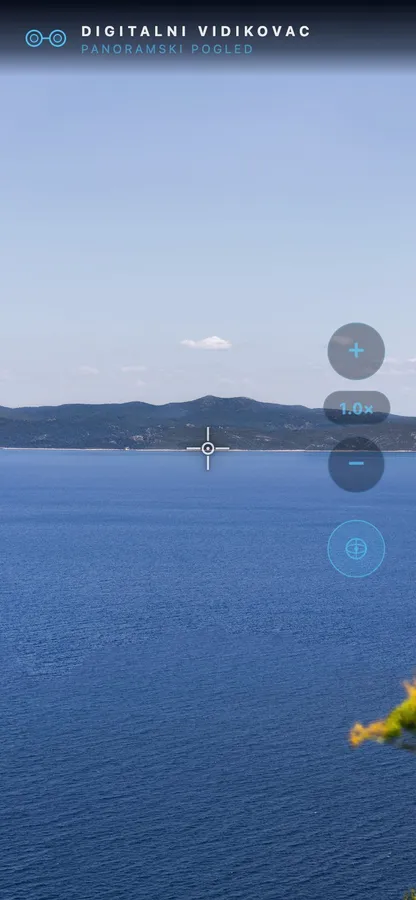 The view from the Kašćel viewpoint on Lastovo in the digital viewpoint